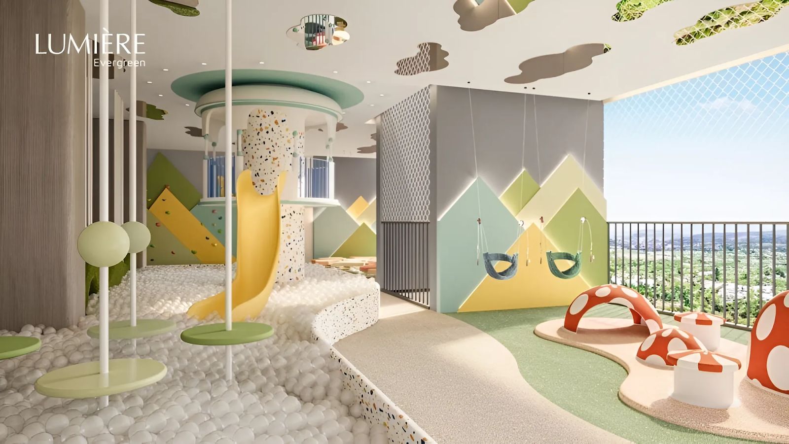 Khu vui chơi trẻ em dự án Lumière Evergreen nằm tại tầng bao nhiêu?